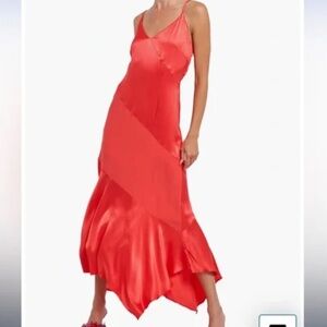 Ciebon Monika Satin Slipdress size large coral color